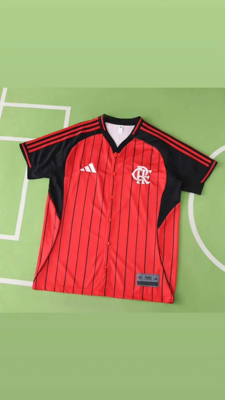 Camisa do flamengo "baseball"