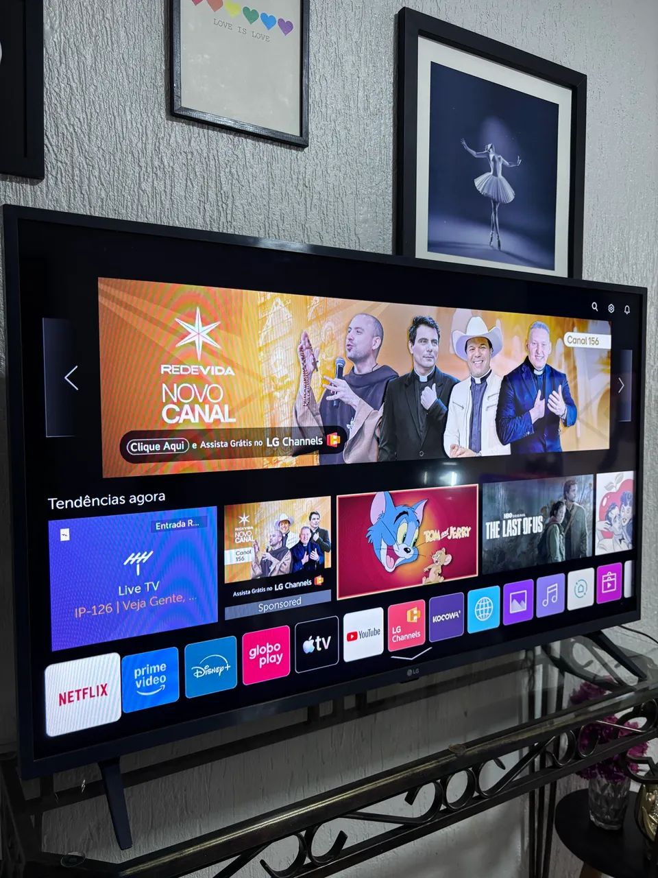 Smart tv LG 43 polegadas 4k.