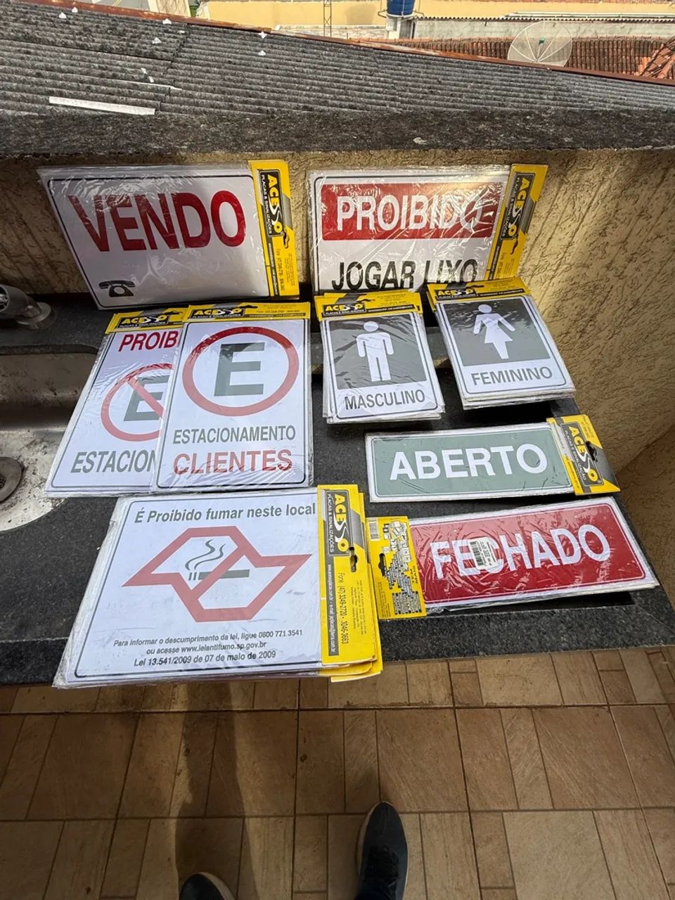 Placas de sinalização