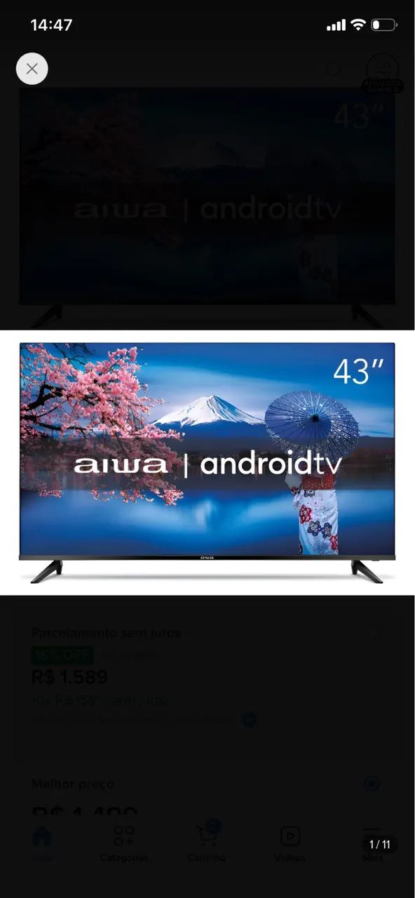 Tv aiwa semi nova 43? funcionando perfeitamente  - Foto 2