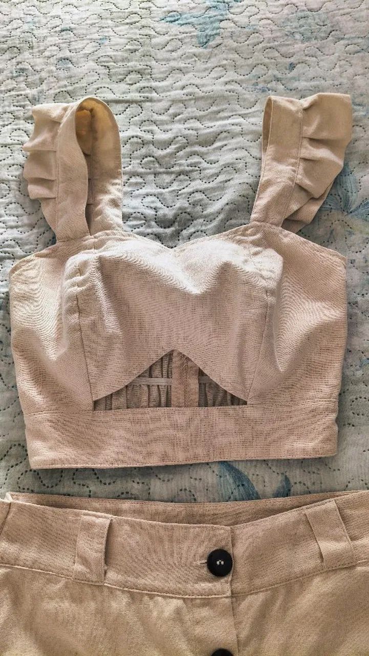Conjunto Saia e Cropped - Tam P - Foto 4