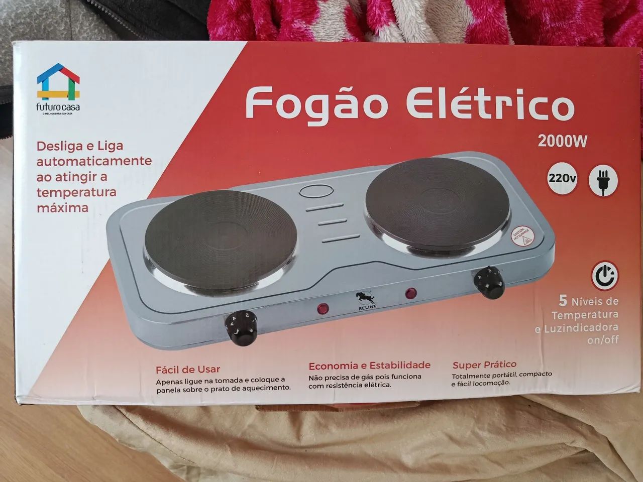 Fogão elétrico Novo