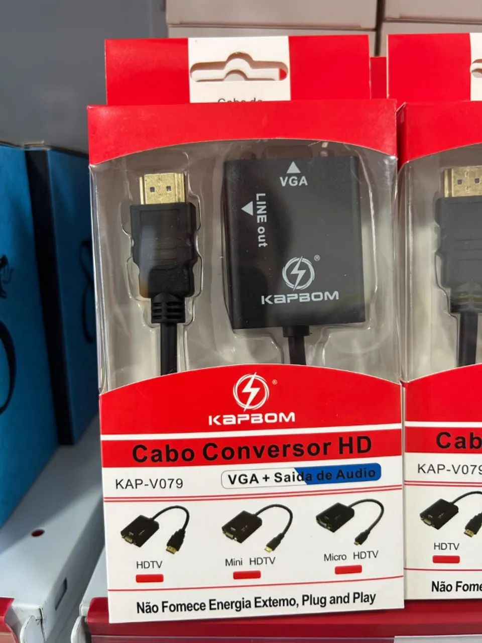 Conversor HDMI para VGA Com áudio P2