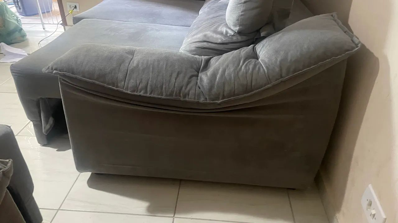 Sofá 2 lugares reclináveis com assento retrátil, usado BARATO - Foto 2