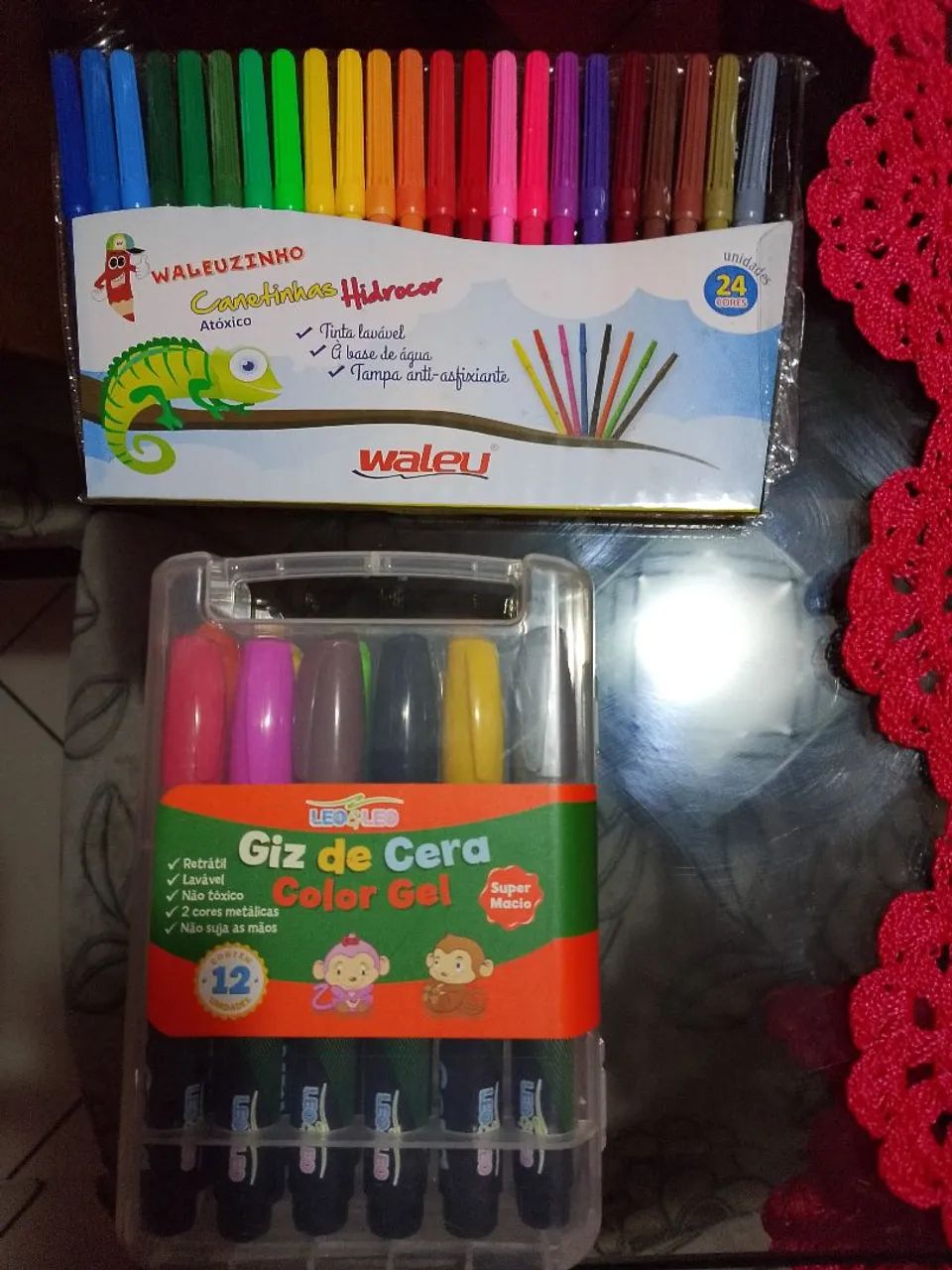 LOTE MATÉRIAS ESCOLAR apontador tesoura kids lápis cor etc - Foto 3