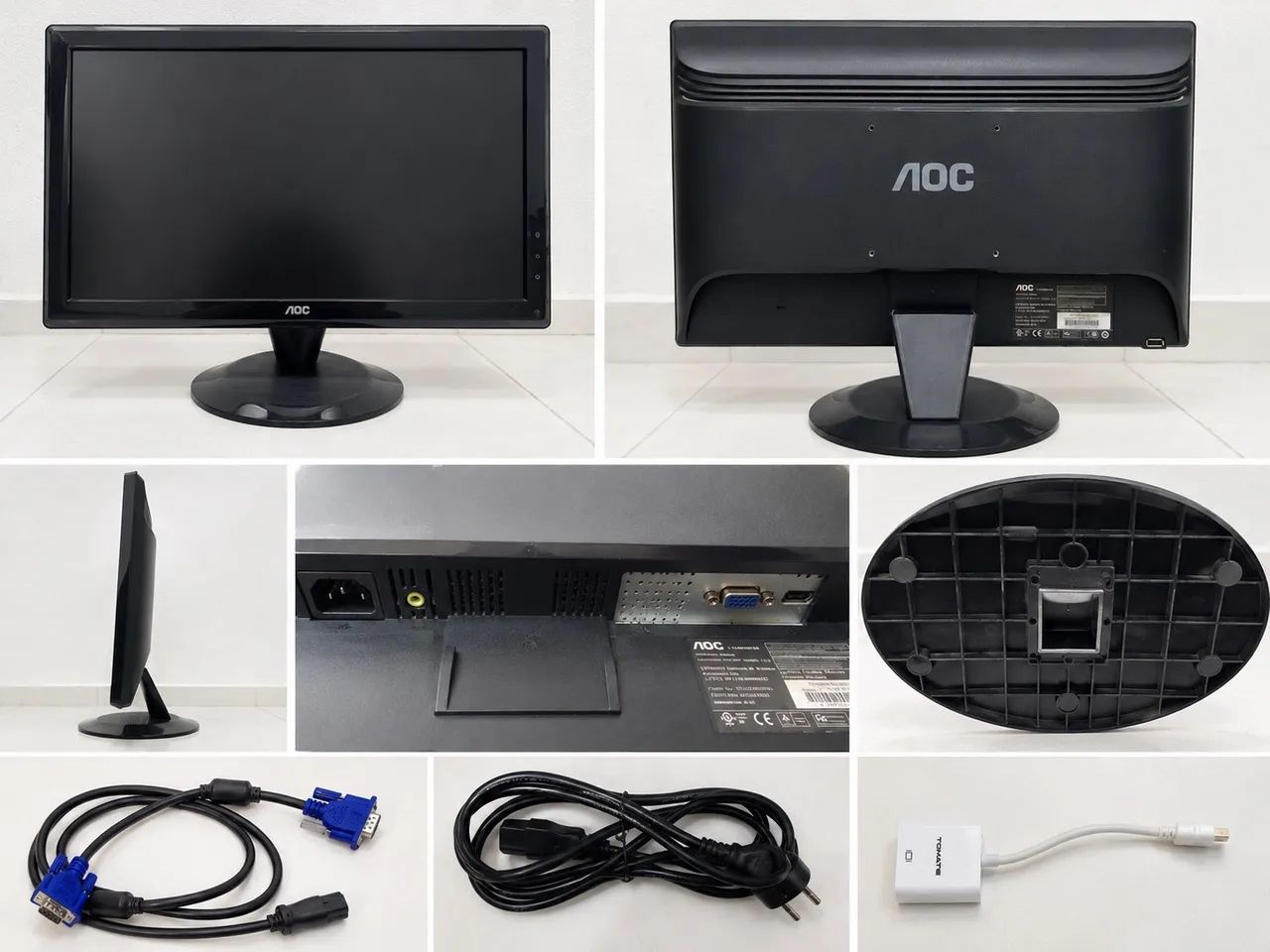 Monitor AOC LCD 21 + Cabo de Energia + Cabo VGA  - Foto 2