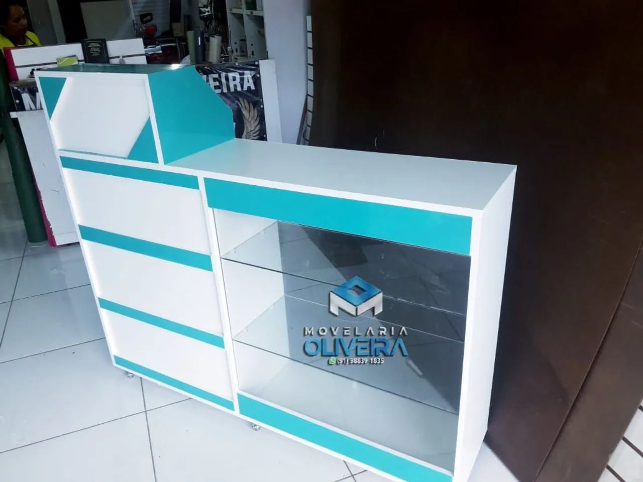 Balcão caixa e vitrine frontal em mdf fabricamos diversos modelos e valores  - Foto 3