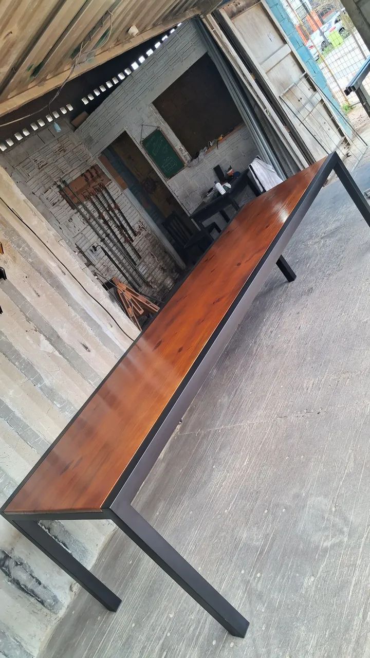 Mesa de jantar estilo industrial  - Foto 2
