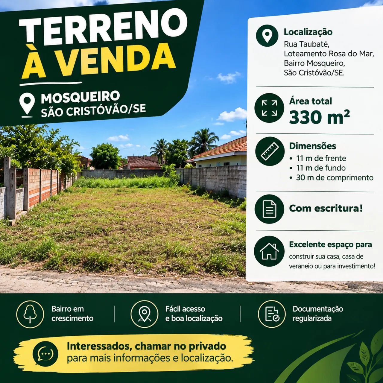 TERRENO À VENDA