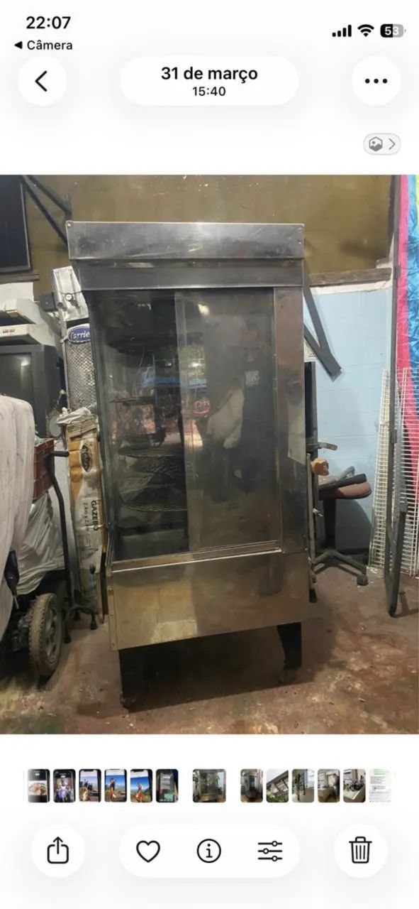 Frangueira rotativa máquina assar frango