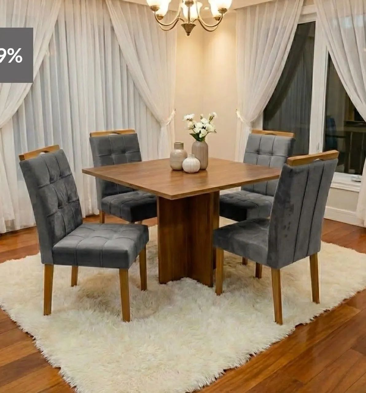 SALA DE JANTAR COM 4 CADEIRAS - Foto 3