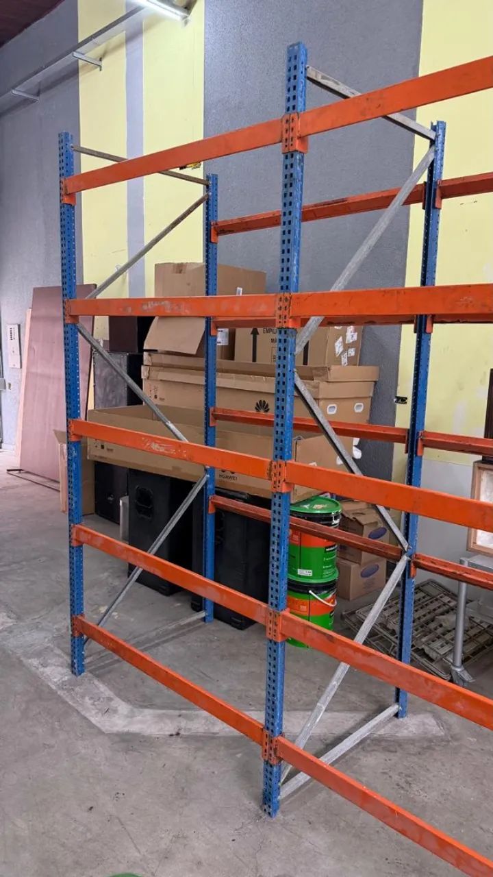 Prateleira Porta Palete Mini Porta Palete Logística Produção Almoxarifado Comércio Loja - Foto 2