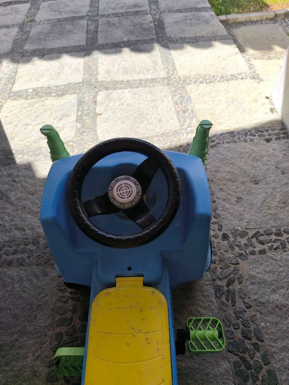 Carrinho De Passeio azul Mk Truck Com Buzina  - Foto 5
