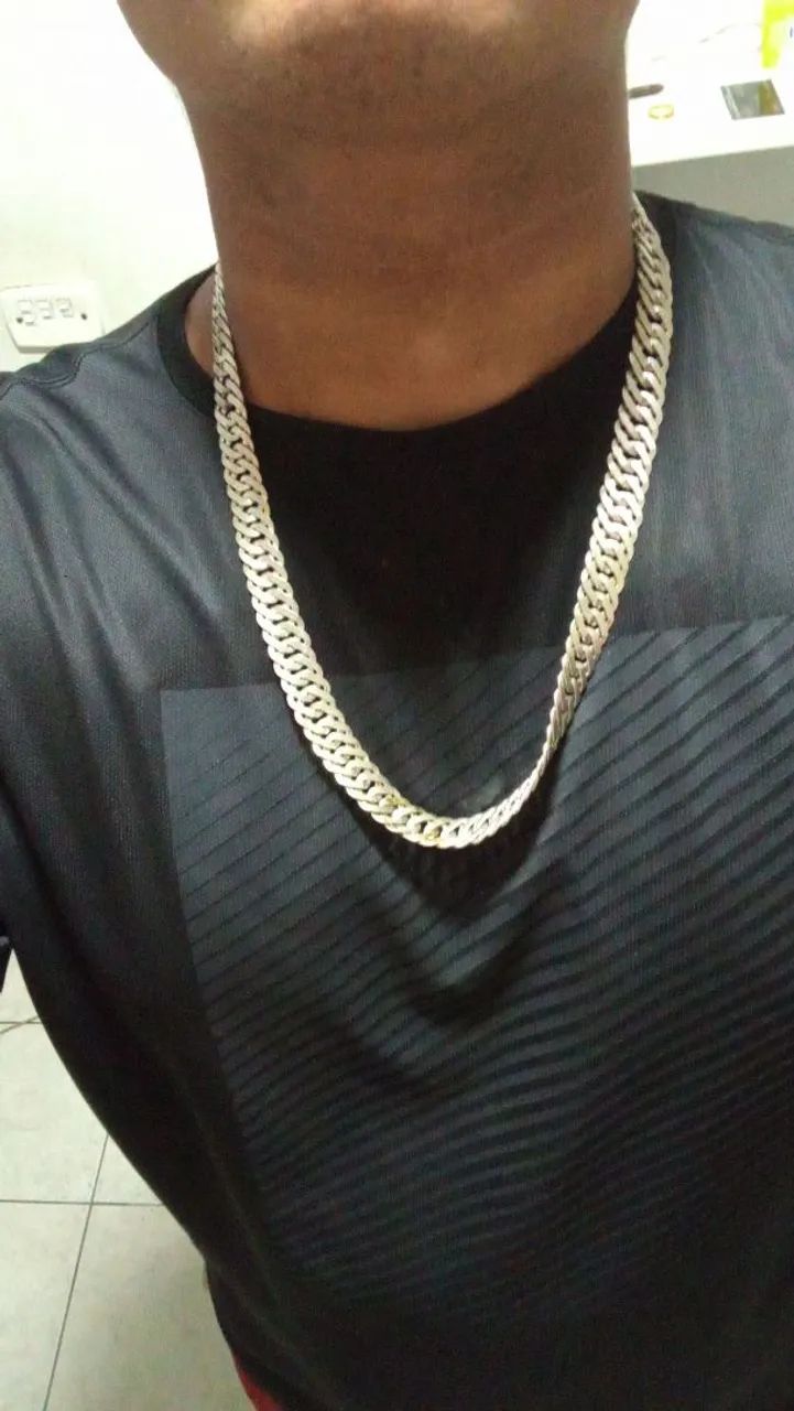 Corrente de moeda com banho de prata  - Foto 3