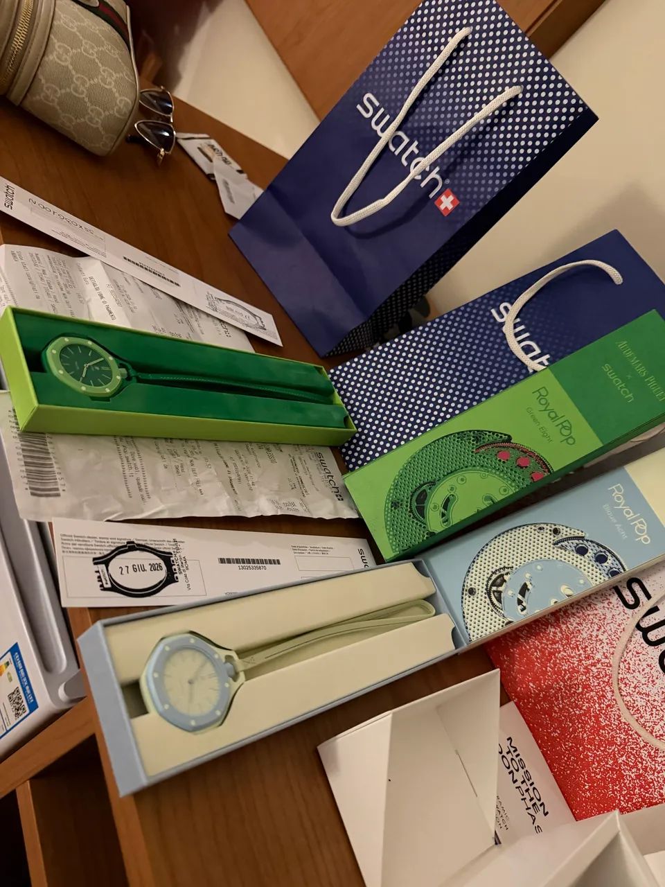 Relógio Swatch colab audermars piguet royal Pop original com nota avalio troca 