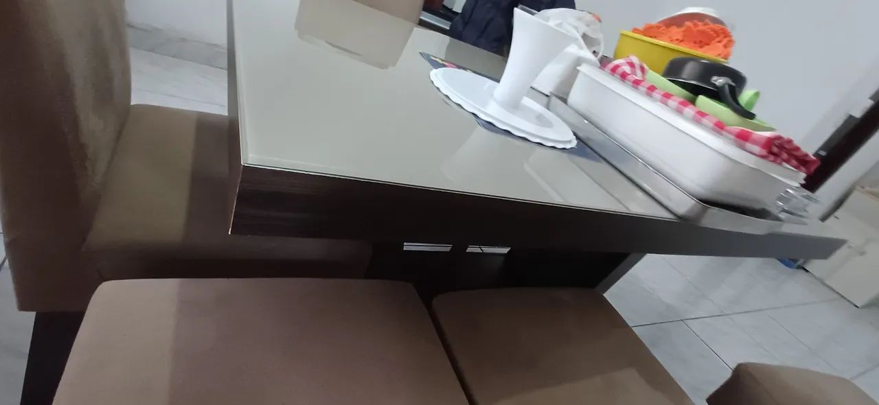 Vendo Mesa tampo de vidro  - Foto 4