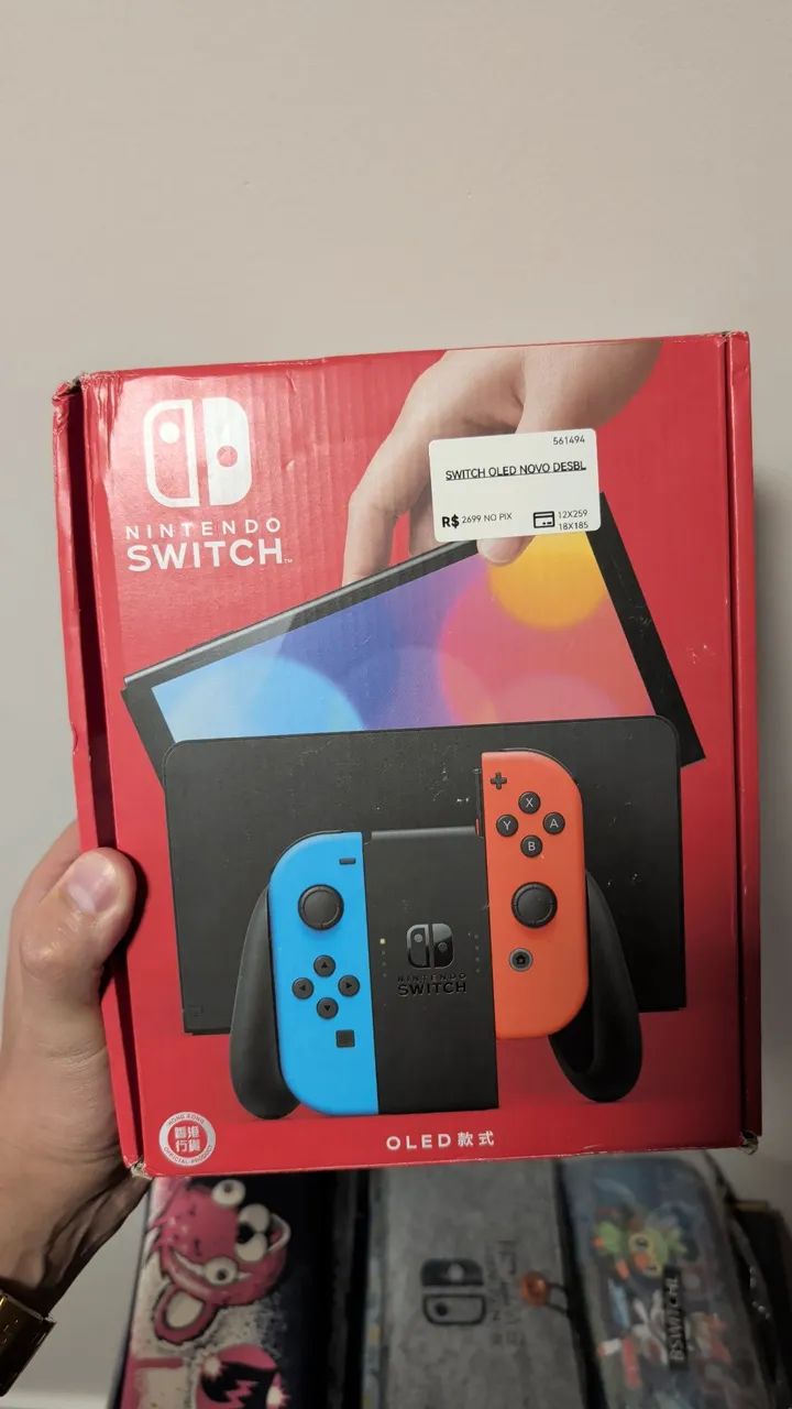 Nintendo switch oled desbloqueado novo