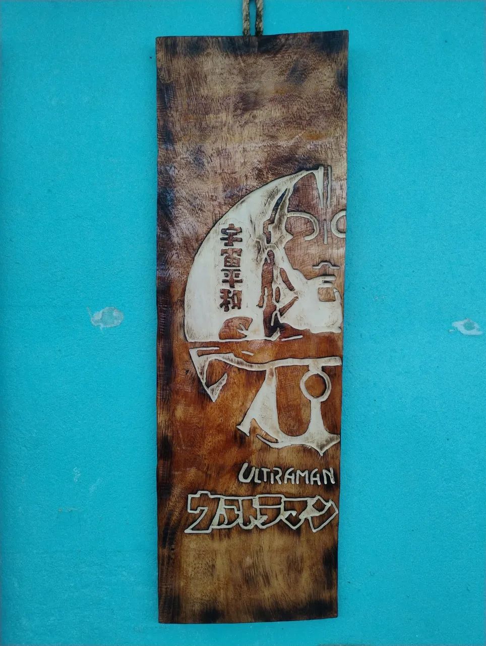Placa Decorativa de Madeira Rústica 