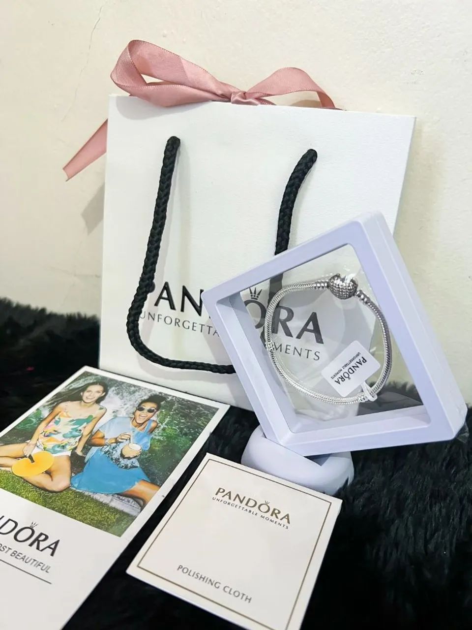 Pulseira pandora Coração cravejado  - Foto 3