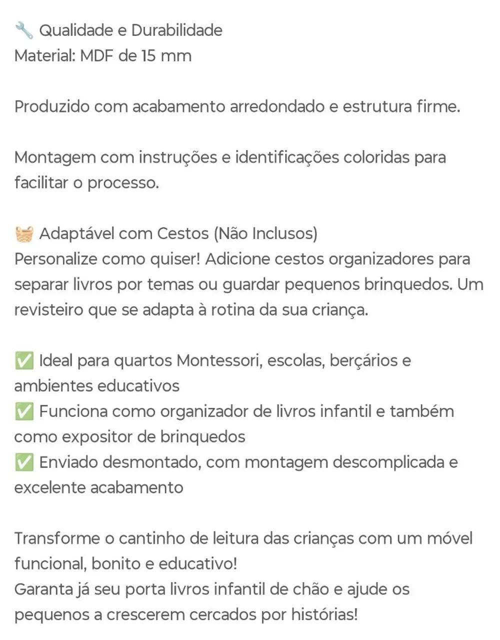 Estante de livros infantil em MDF - Foto 6