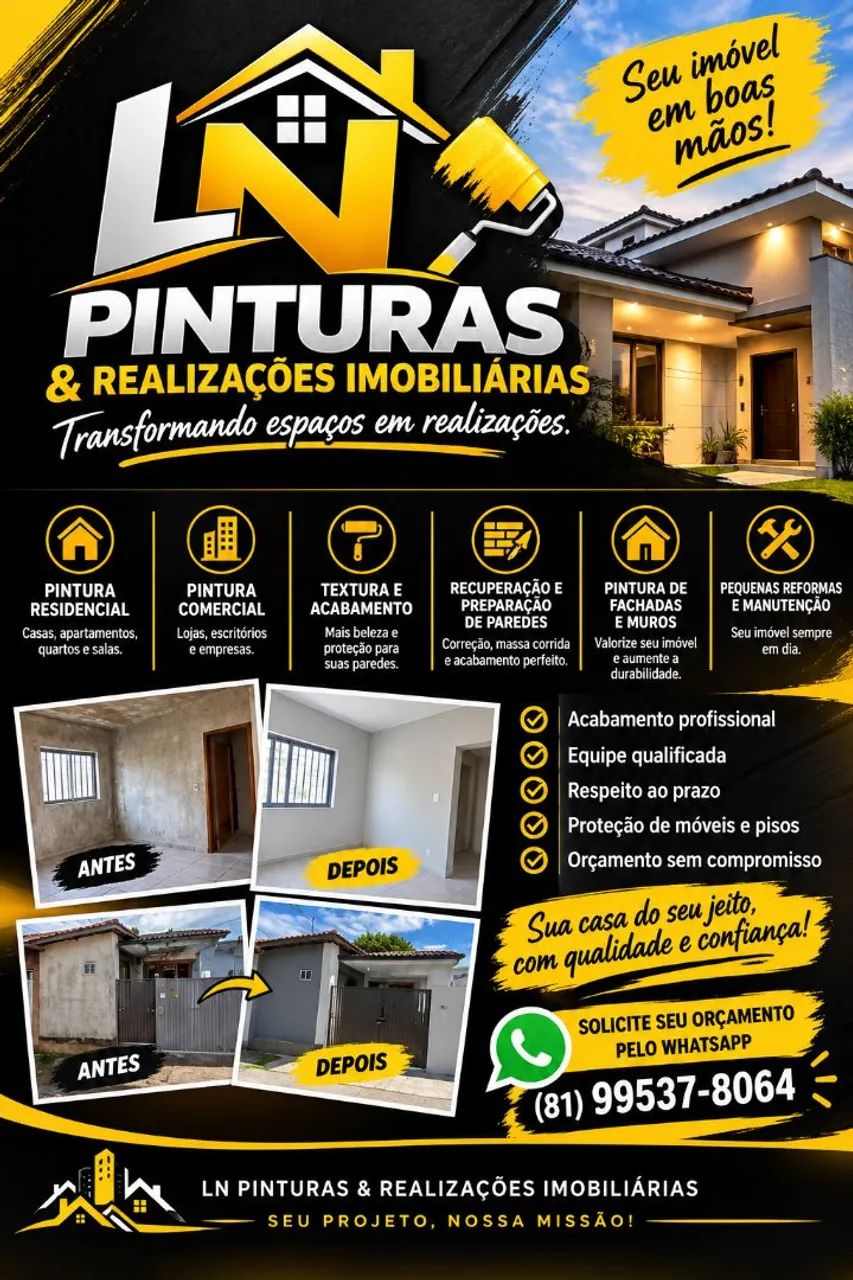 Pintura de Casas e Apartamentos | Orçamento Grátis