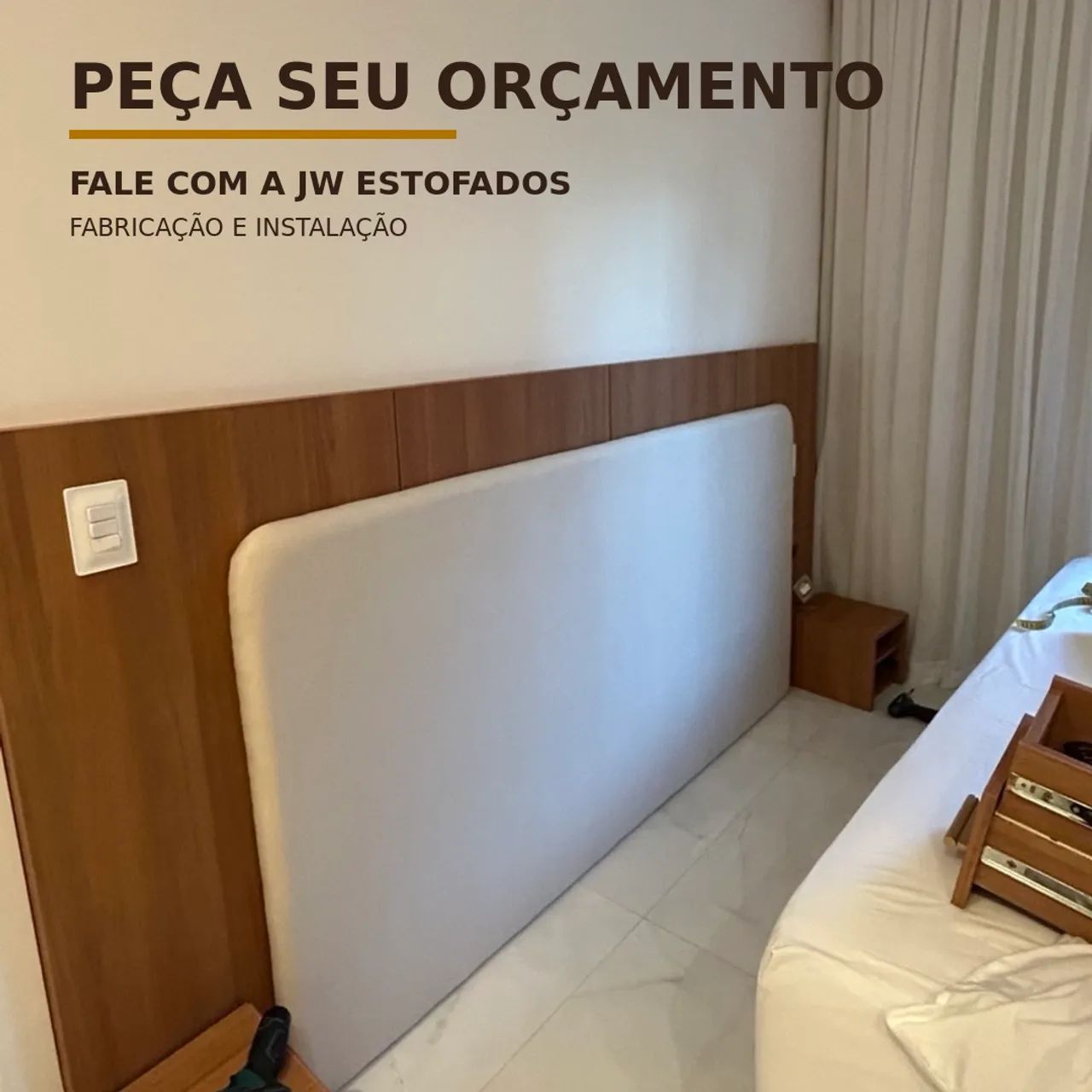 Cabeceira Estofada Premium Lisa com Cantos Boleados - Casal e Queen - Foto 4