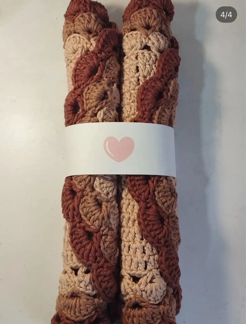 Kit 2 Sousplats/Toalha de crochê - Cores Terrosas - Foto 4