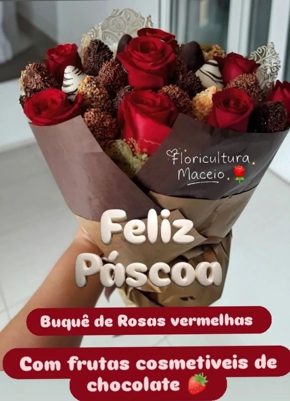 BUQUÊ DE ROSAS E CHOCOLATE  - Foto 3