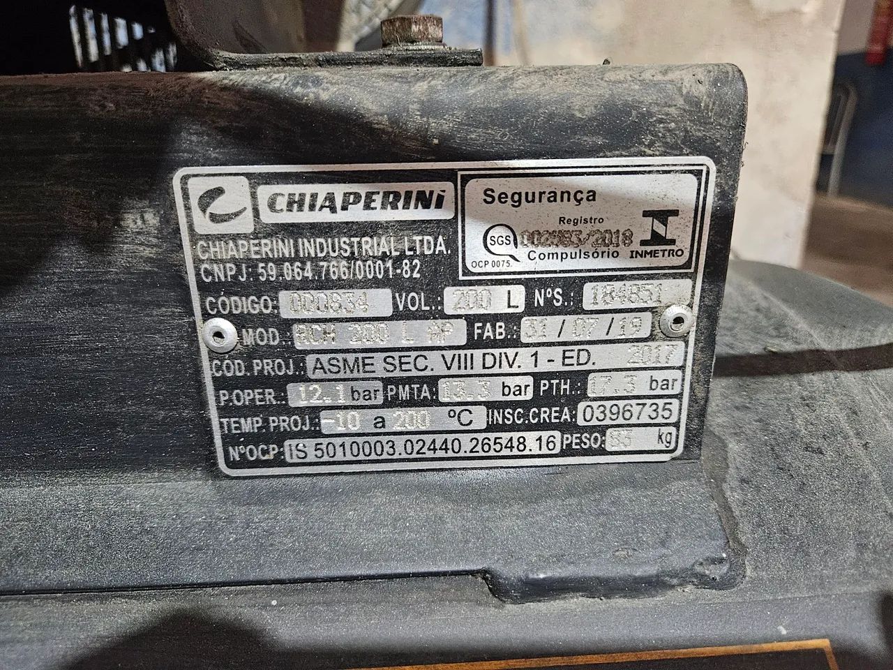 VENDO COMPRESSOR CHIAPERINI 200L - Foto 2