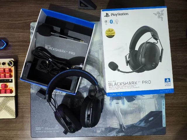 Headset Razer Blackshark V3 Pro ANC 2.4Ghz Hyperspeed + Bluetooth Playstation Edition