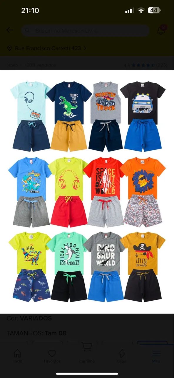 Roupa conjunto infantil 
