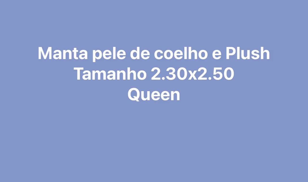 Manta pele de coelho e Plush  - Foto 3