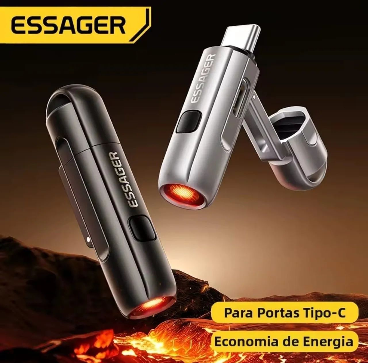 Mini Isqueiro Portátil Tipo C 