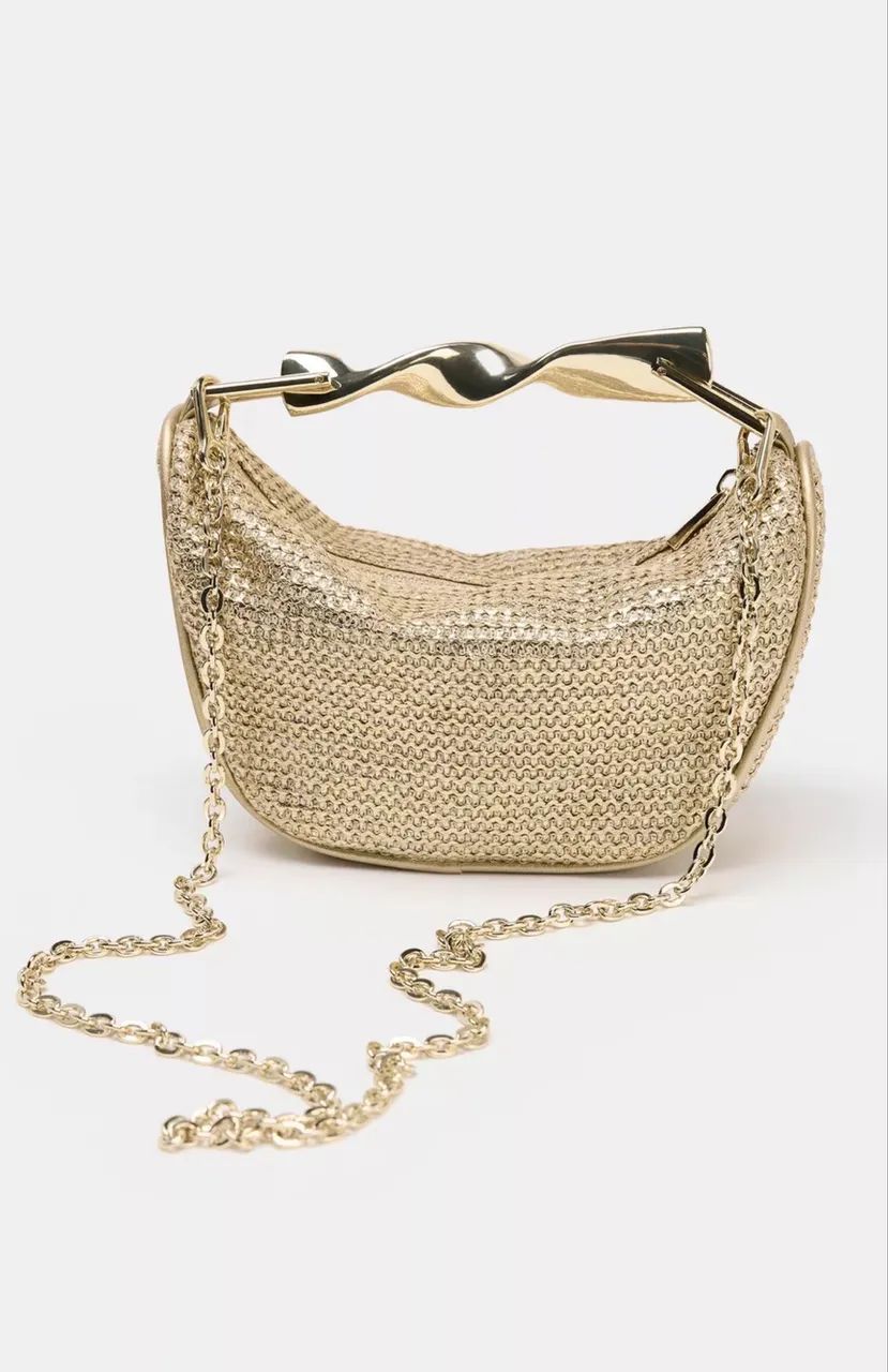 Mini Bolsa Dourada Zara