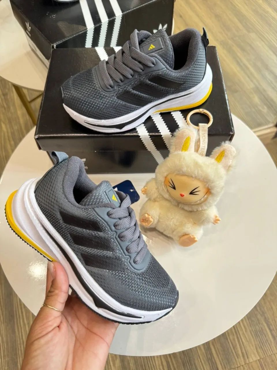 Tênis Adidas Supernova Infantil Cinza/Laranja Premium - Disponível 28 ao 33 (Menino)