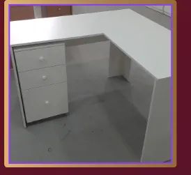 MESA EM L COM GAVETEIRO - Foto 2