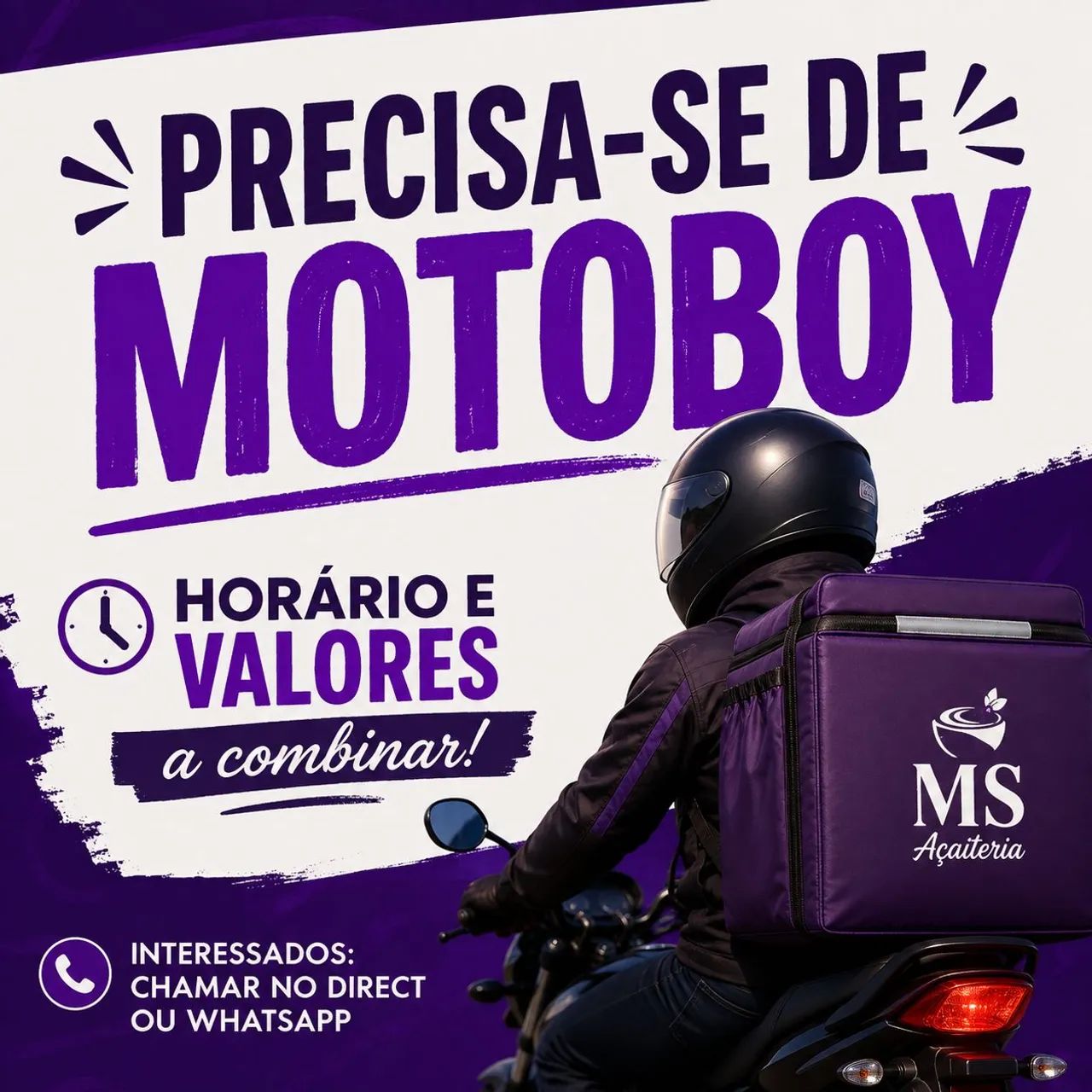 VAGA PARA MOTOBOY (AÇAITERIA)