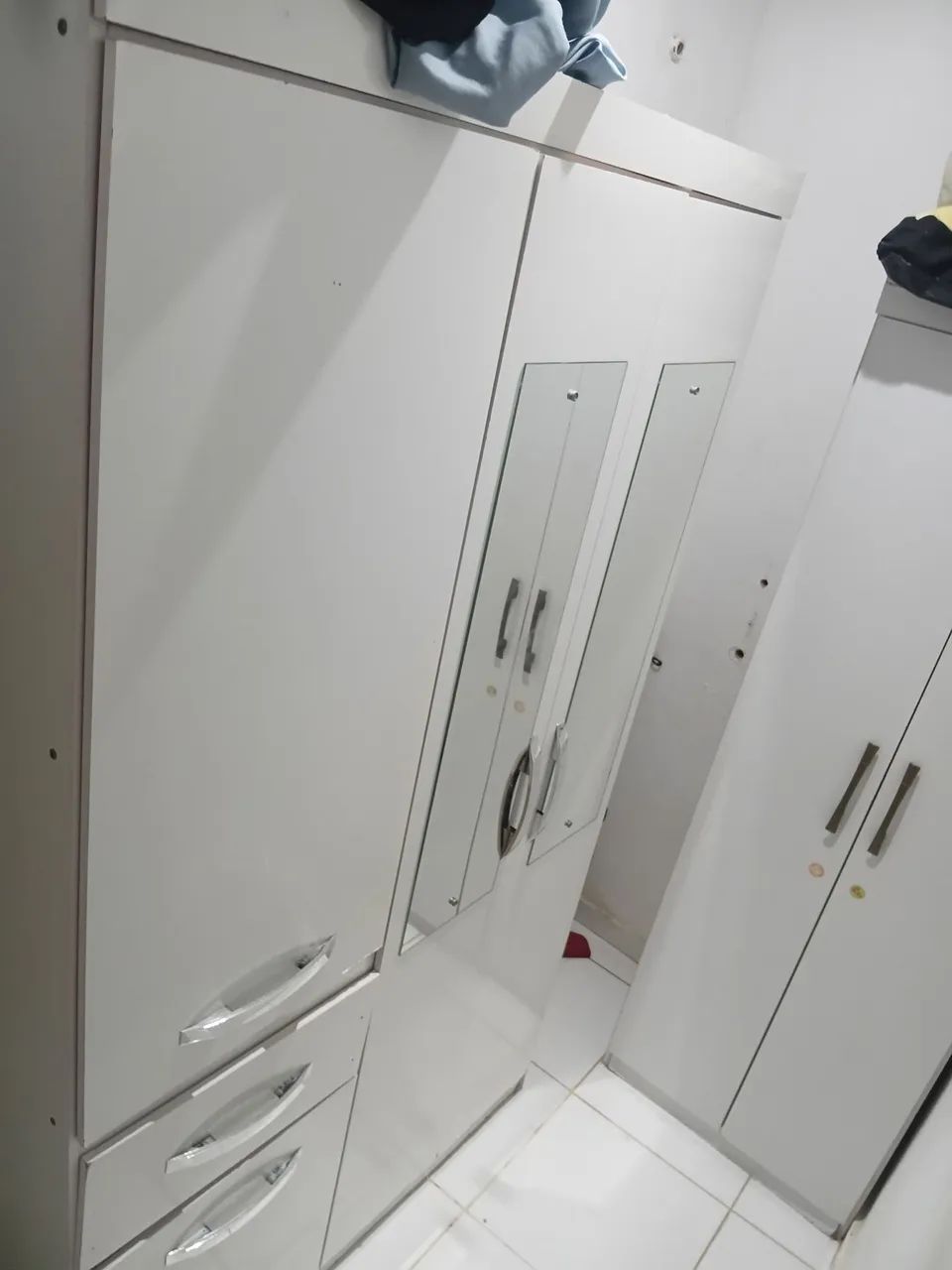 GUARDA-ROUPA CINZA USADO - Foto 2