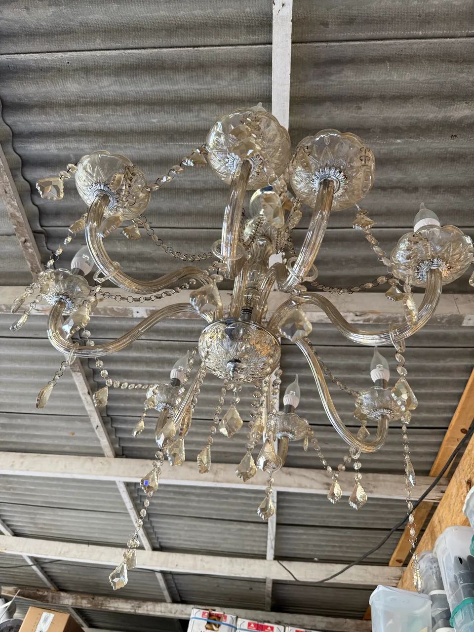 Lustre cristal 8 lâmpadas - Foto 2