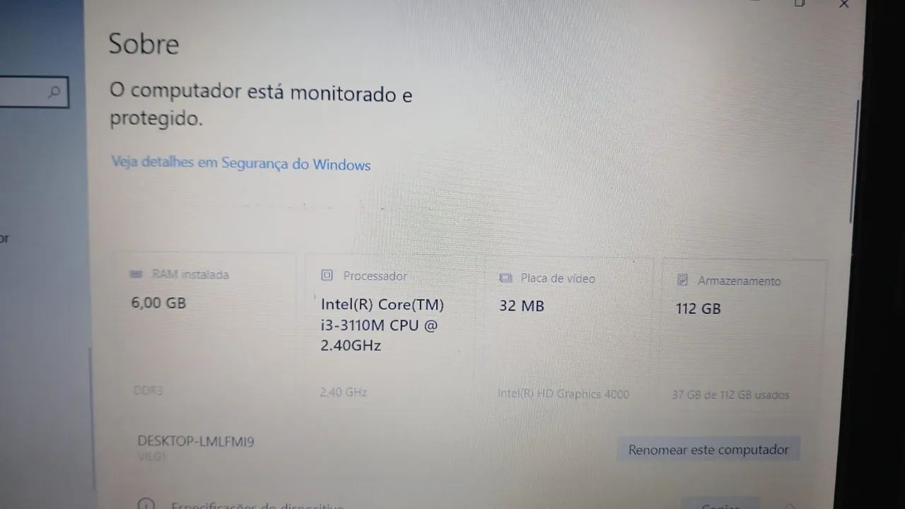 Vendo notebook Lenovo Intel Core i3 CPU 2.40GHz - Foto 4