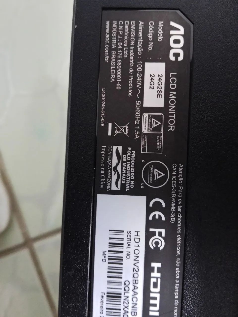 Monitor aoc com defeito - Foto 2