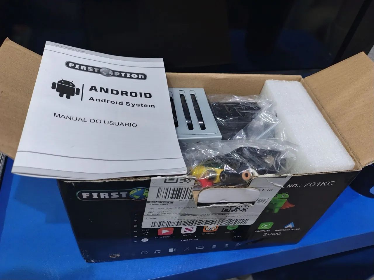 Central multimídia Android 13, FirstOption 701KC 2GB/32GB - Foto 3