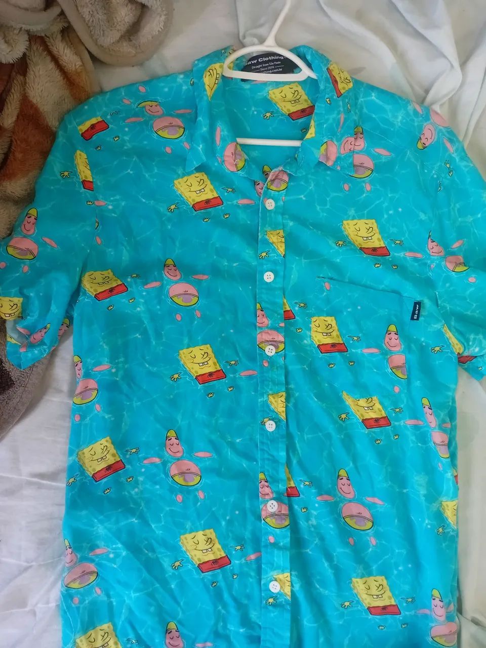Camisa havaiana baw bob esponja