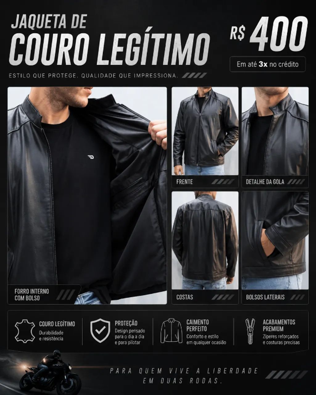 Jaqueta de couro  - Foto 5
