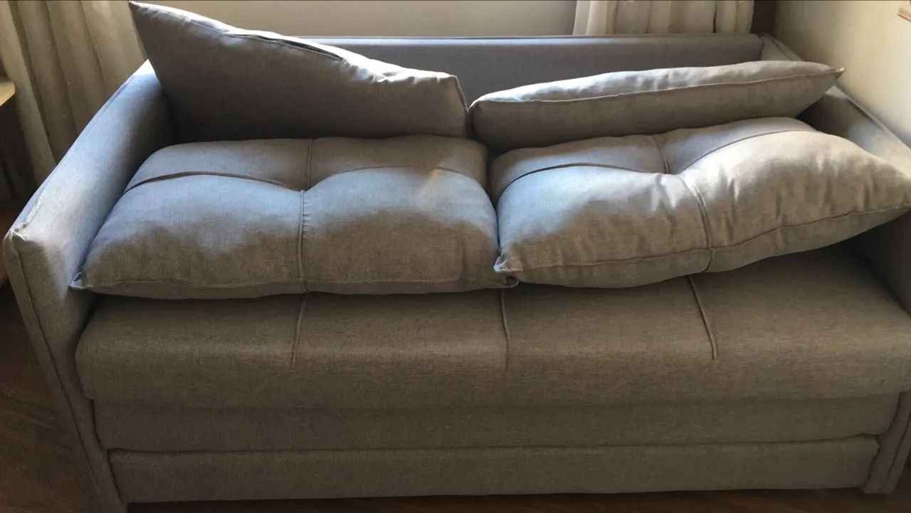 Sofá-cama de linho espaçoso  - Foto 3