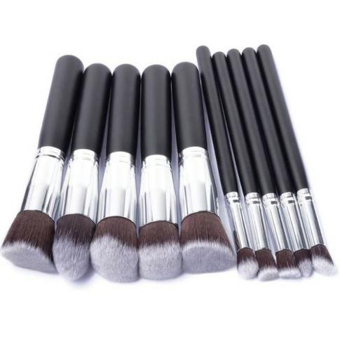 Pincel Para Maquiagem Kit 10 Pçs Kabuki Pronta Entrega - Foto 3