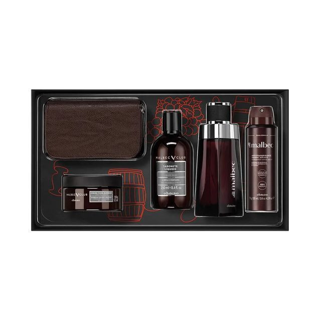 Kit malbec + caixa de ferramentas o boticario