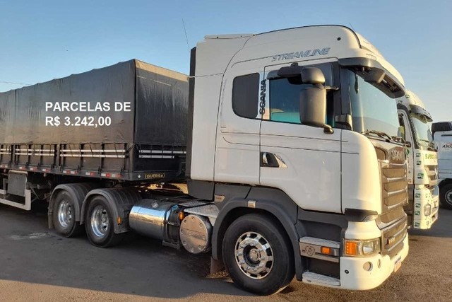 SCANIA R480 STEAMLINE 2017 6X4 COM CARRETA BITREM 7 EIXOS E CONTRATO DE SERVIÇO