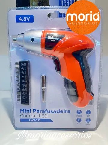 Mini Parafusaderia 10 Bits Sem Fio Recarregável Usb