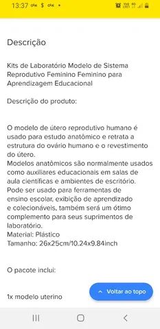 Modelo de útero  - Foto 2